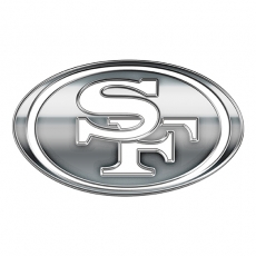 San Francisco 49ers Silver Logo heat sticker