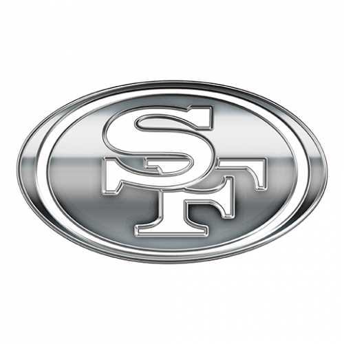 San Francisco 49ers Silver Logo heat sticker