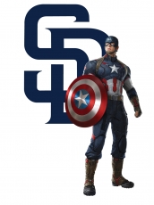 San Diego Padres Captain America Logo custom vinyl decal