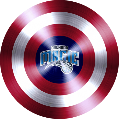 Captain American Shield With Orlando Magic Logo heat sticker