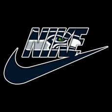 Seattle Seahawks Nike logo heat sticker