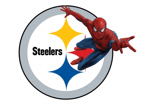 Pittsburgh Steelers Spider Man Logo custom vinyl decal