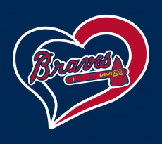 Atlanta Braves Heart Logo heat sticker