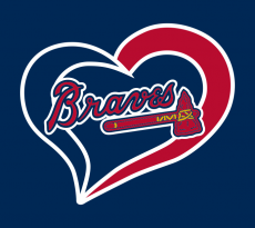 Atlanta Braves Heart Logo custom vinyl decal