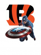 Cincinnati Bengals Captain America Logo heat sticker