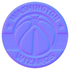 Washington Wizards Colorful Embossed Logo heat sticker
