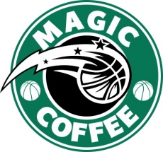Orlando Magic Starbucks Coffee Logo heat sticker