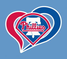 Philadel Phillies Heart Logo custom vinyl decal
