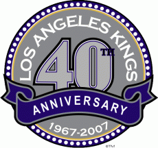 Los Angeles Kings 2006 07 Anniversary Logo heat sticker
