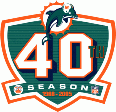 Miami Dolphins 2005 Anniversary Logo custom vinyl decal