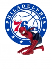Philadelphia 76ers Spider Man Logo heat sticker
