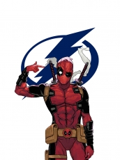 Tampa Bay Lightning Deadpool Logo heat sticker