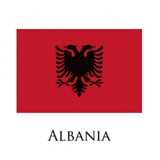 Albania flag logo custom vinyl decal