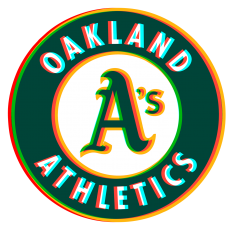 Phantom Oakland Athletics logo heat sticker