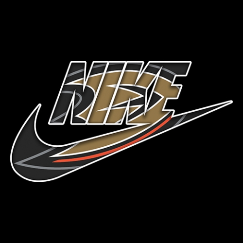 Anaheim Ducks Nike logo custom vinyl decal