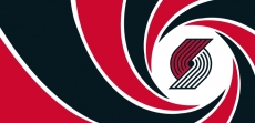 007 Portland Trail Blazers logo heat sticker