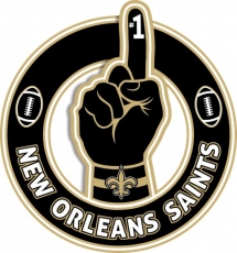 Number One Hand New Orleans Saints logo heat sticker