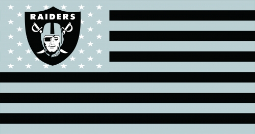 Oakland Raiders Flag001 logo heat sticker