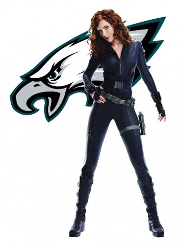 Philadelphia Eagles Black Widow Logo custom vinyl decal