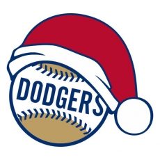 Los Angeles Dodgers Baseball Christmas hat logo custom vinyl decal