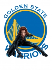 Golden State Warriors Black Widow Logo heat sticker