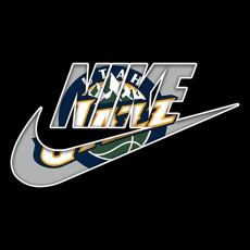 Utah Jazz Nike logo heat sticker