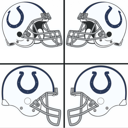 Indianapolis Colts Helmet Logo heat sticker