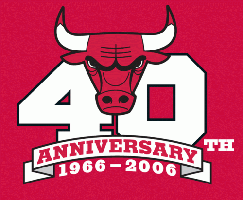 Chicago Bulls 2006 Anniversary Logo custom vinyl decal