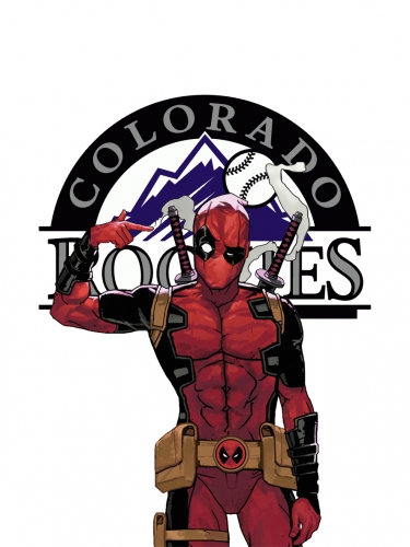 Colorado Rockies Deadpool Logo heat sticker