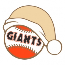 San Francisco Giants Baseball Christmas hat logo heat sticker