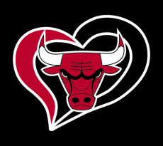 Chicago Bulls Heart Logo heat sticker