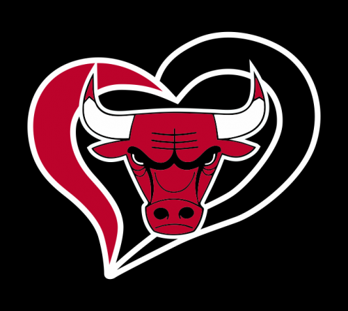 Chicago Bulls Heart Logo custom vinyl decal