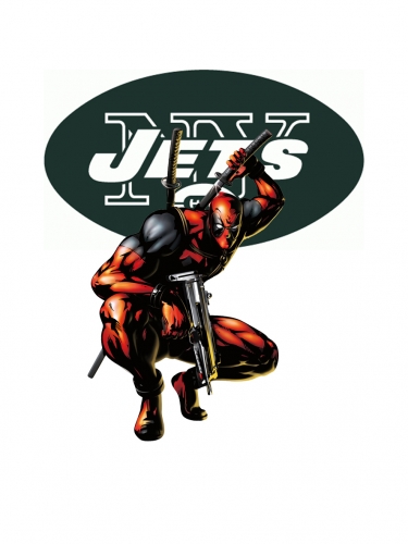 New York Jets Deadpool Logo heat sticker