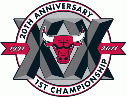 Chicago Bulls 2011 Anniversary Logo custom vinyl decal