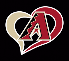 Arizona Diamondbacks Heart Logo custom vinyl decal