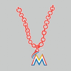 Miami Marlins Necklace logo custom vinyl decal