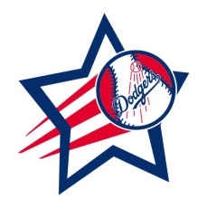 Los Angeles Dodgers Baseball Goal Star logo heat sticker