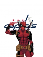 Washington Capitals Deadpool Logo custom vinyl decal