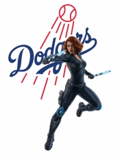 Los Angeles Dodgers Black Widow Logo heat sticker