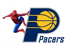 Indiana Pacers Spider Man Logo heat sticker