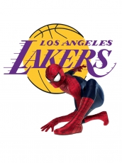 Los Angeles Lakers Spider Man Logo custom vinyl decal