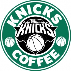 New York Knicks Starbucks Coffee Logo heat sticker
