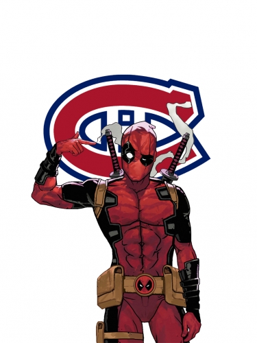 Montreal Canadiens Deadpool Logo heat sticker