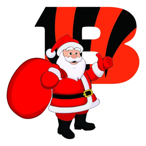 Cincinnati Bengals Santa Claus Logo heat sticker