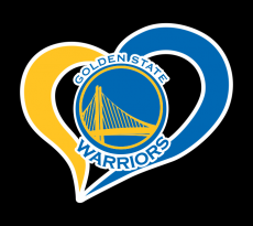 Golden State Warriors Heart Logo heat sticker
