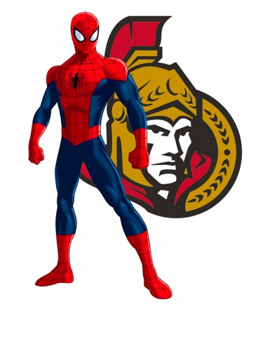 Ottawa Senators Spider Man Logo heat sticker