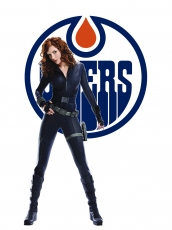 Edmonton Oilers Black Widow Logo custom vinyl decal