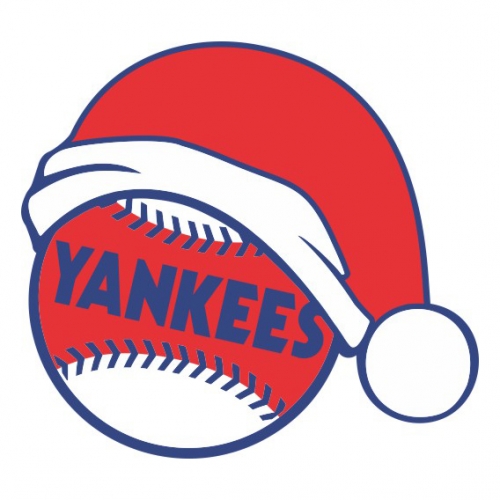New York Yankees Baseball Christmas hat logo heat sticker