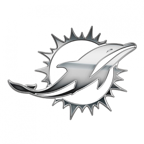 Miami Dolphins Silver Logo custom vinyl decal