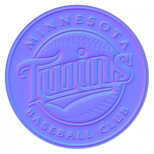 Minnesota Twins Colorful Embossed Logo custom vinyl decal